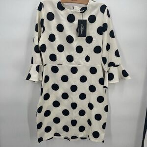 Mixinni Big Polka Dot Dress With 3/4‎ Bell Sleeve Womans Suze XXL #9P